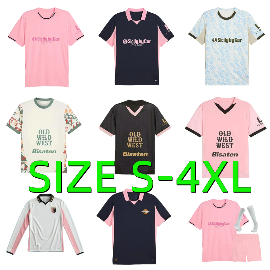 XXXL 4XL 25 26 Palermos F.C. Soccer Jerseys 2025 2026 125th anniversary POHJANPALO GOMES LE DOUARON PIEROZZI RANOCCHIA GYASI Football Shirts Uniforms Men Kids Kits
