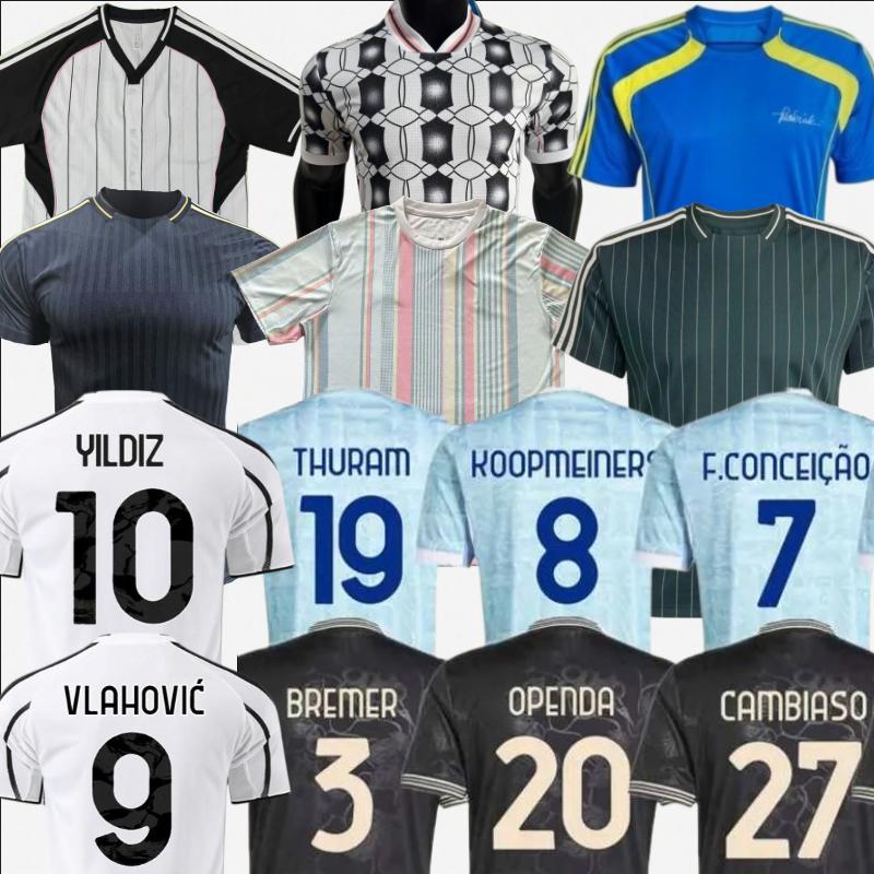 juve 25 26 Yildiz Openda soccer jerseys 2025 2026 special retro Casual Locatelli Thuram Bremer jersey F.CONCEICAO VLAHOVIC J.DAVID Cambiaso fans football shirt