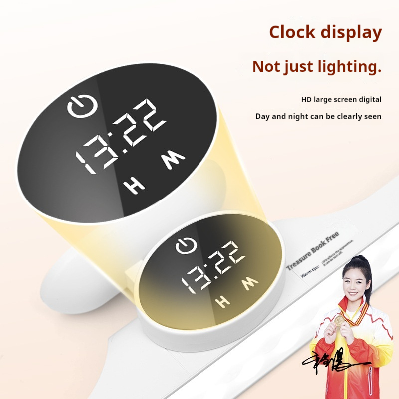 bright Smart Rechargeable 14'' Magnetic Desk Light Bar with timer , LED Step Less Dimming, 3 Color Mode Under Table Lamp for Bedrooms, Studi