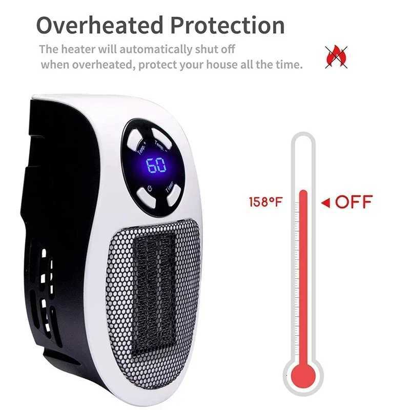 Portable Electric Heater Mini Radiator Plug in Wall Home Appliance with Remote Control Fast Heating Hand Warmer for Room Desktop Y251113