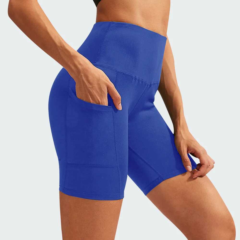 Womens yoga shorts waist exercise gym shorts fitness yoga hip lifting fitness yoga legs running bike shorts Y250412