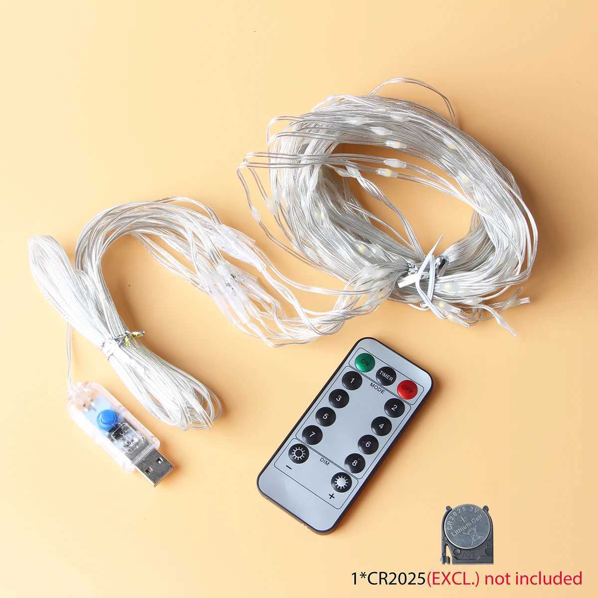 2M/3M Curtain Lights Christmas Garland USB Fairy Light String LED Outdoor For Christmas New Year Garden Party Wedding Decoration M251113