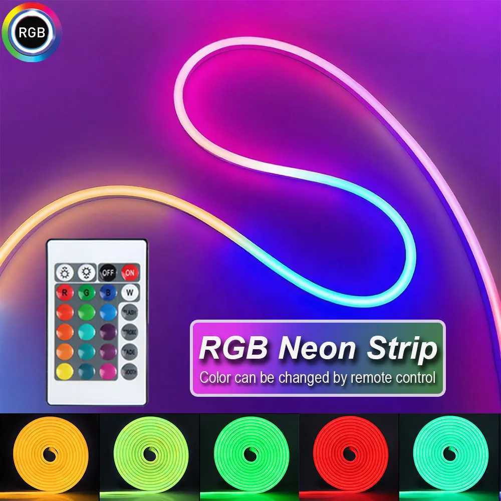 RGB Neon LED Strip Lights USB 5V Strip IP65 Waterproof Control Led Flexible Diode Decoration For Home Living Room Decor Lighting W251112