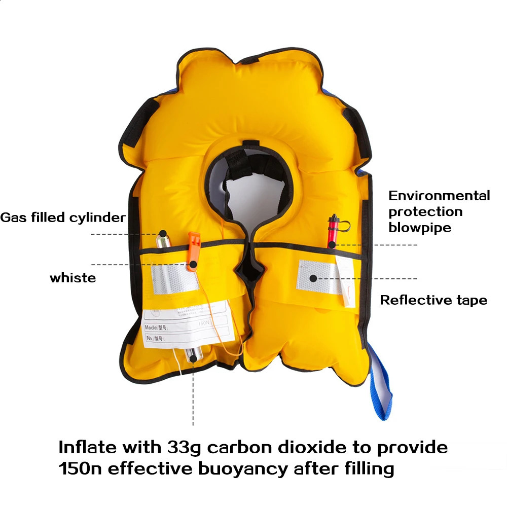 Automatic Inflatable Life Jacket for Adult Portable Survival Jacket Professional Swimming Vest Water Sports Swimwear 250411