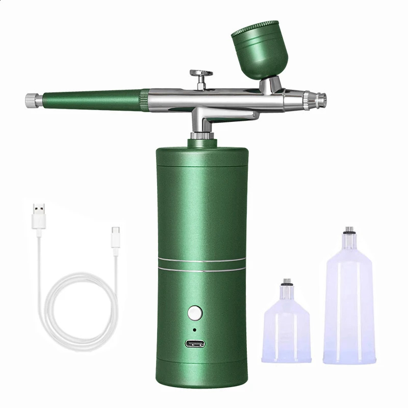 Airbrush Nails with Compressor Portable Airbrush For Nails Art Paint Craft Cake Decoration Nano Steam Gun Spray Compressor 250409