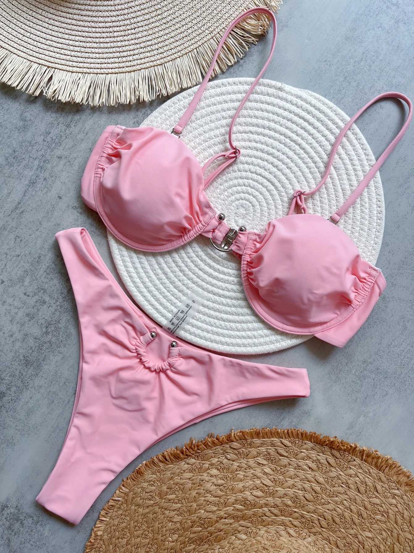 Push Up Bikinis 2025 New Women Swimsuit Swimwear Female High Waist Bikini Set Biquini Bathing Suit Swimming Suits BeachwearW251113