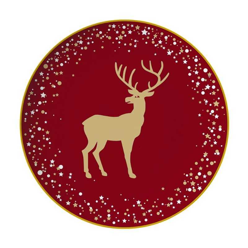 Christmas Nordic Ins deer bone china tableware set home hotel steak dessert plate cup Western food arrangement decoration Christmas gift Y251113