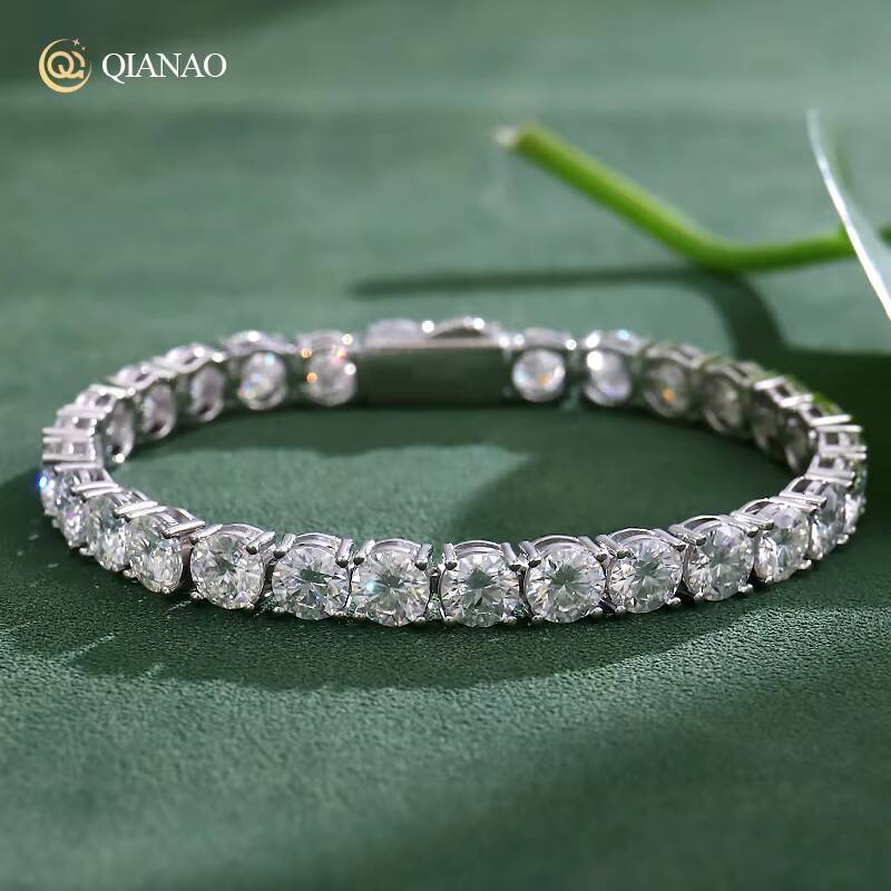 Diamond 5MM 925 Silver Tennis Chain Bracelet for Men or Women Fashion Jewelry New Clasp Moissanite Tennis Chain Bracelet