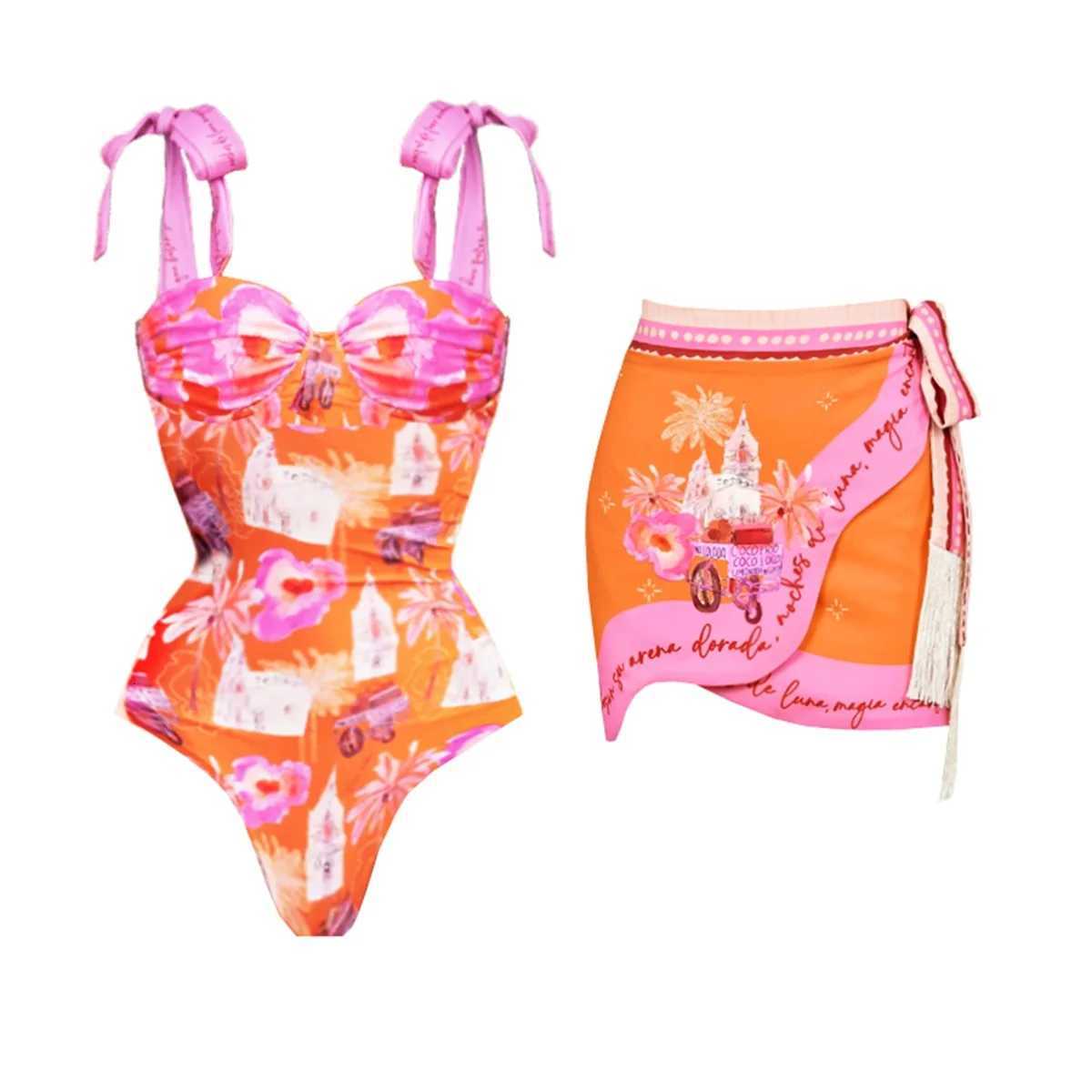 Push Up One Piece Swimsuit With Cover Up Sexy Swimwear Women 2025 Patchwork Swim Suits Female Bikinis Sliming Bodysuit BeachwearW251113