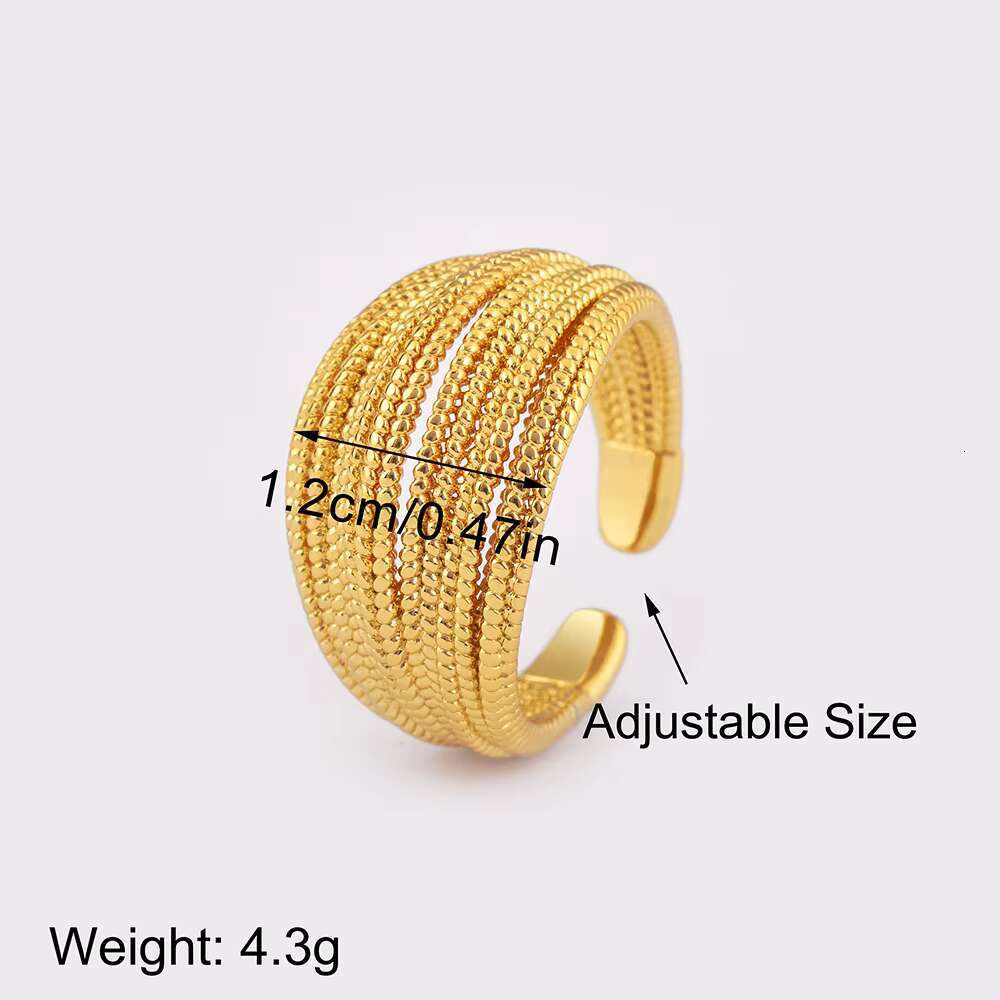 QIKU Creative Design Hip Hop Punk Copper Adjustable Opening Rings Women Jewelry Unusual Accessories Versatile Female Charm Gift