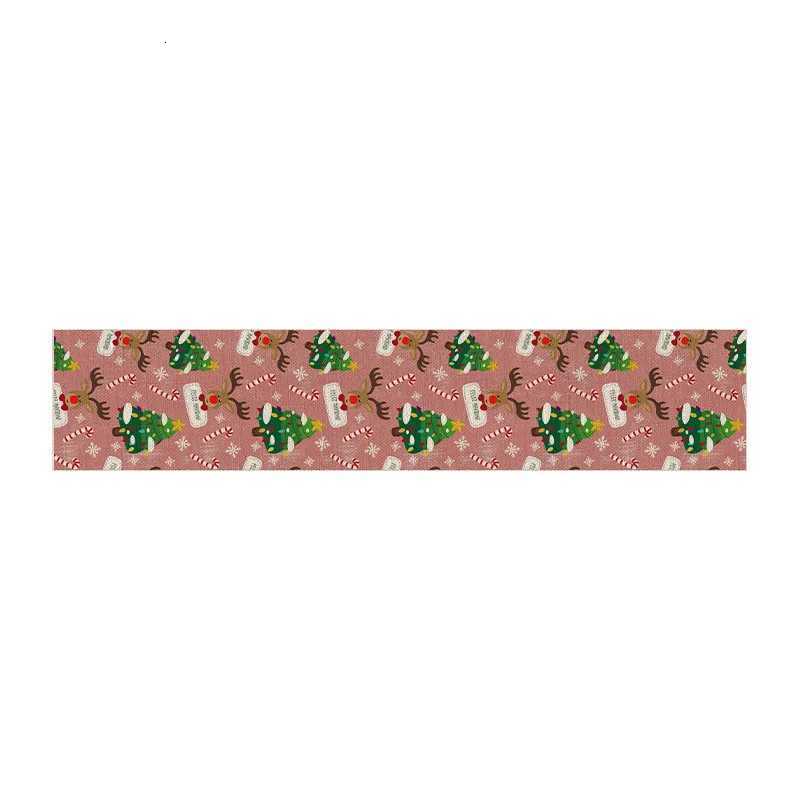 Christmas Popular New Christmas Table Flag Pink Christmas Snowman Creative Cartoon Linen Coffee Table Tablecloth Decoration Y251113
