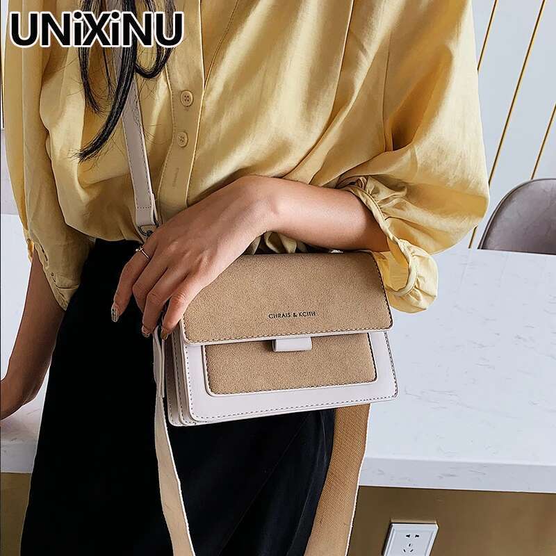 UNIXINU Fashion Small Flap Crossbody Bags For Women 2023 Suede Mini Ladies Shoulder Bag Women's Cell Phone Purse Handbags