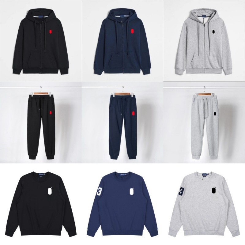 26ss New Polo Hoodies Men Sportswear Track Suits Sportsman Sweatshirt Joggers Set Pants big horse polo Hombre Pullover Hoodie Trouser Advanced Design Tracksuits