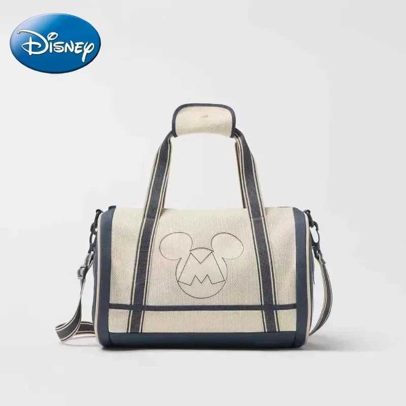 Disney Childrens Large Capacity Handbag Casual Simple Breathable Mickey Printed Shoulder Cross Bag Unisex OutdoorXJ250412