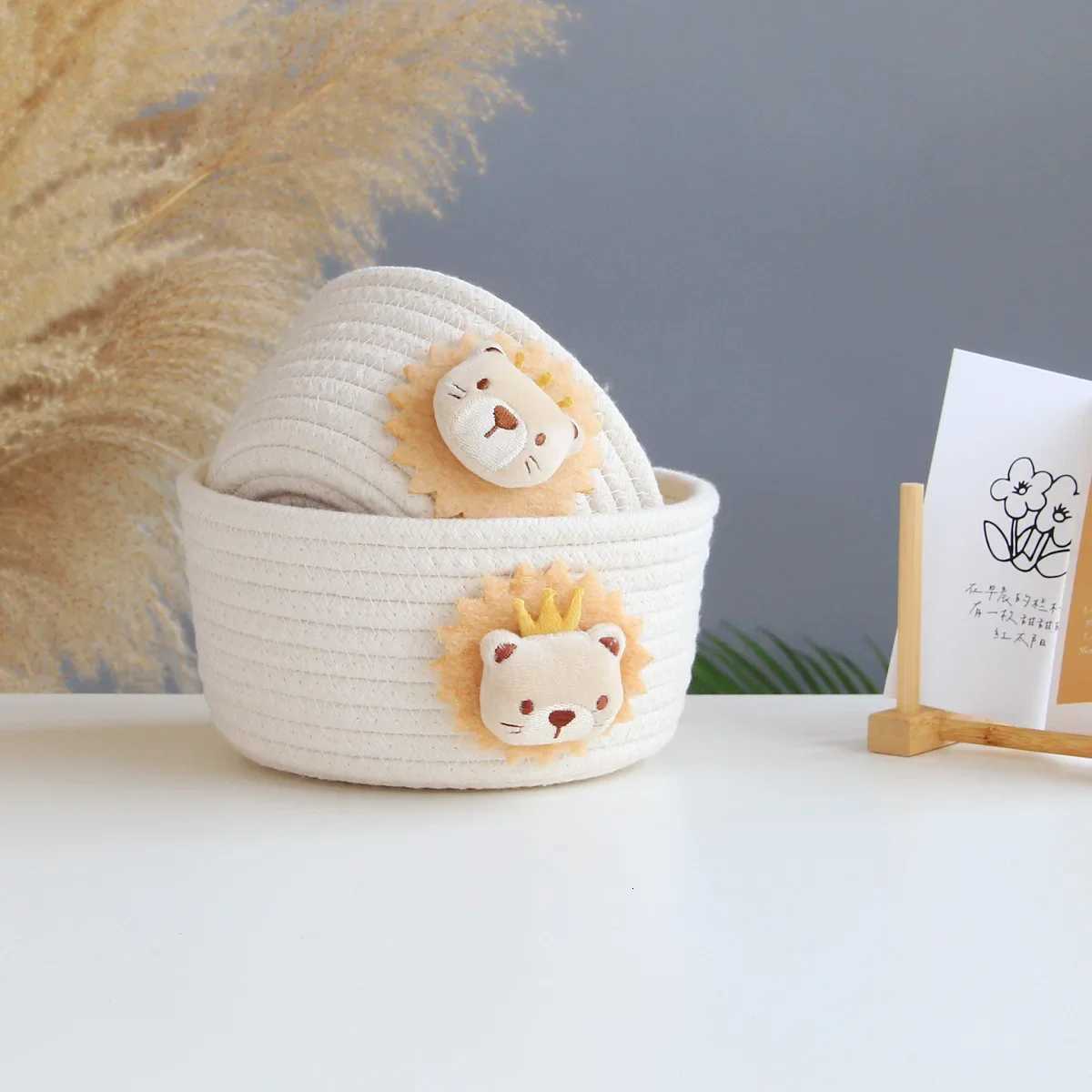 3D Pattern Design Cute Storage Baskets Simple Desktop Sundries Key Arrange Organizer Household Snacks Brages Sorting Tool Y251112