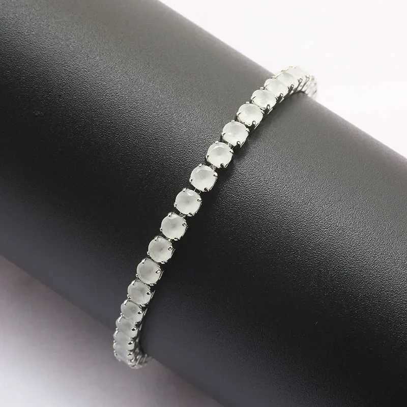 4mm Cubic Zirconia Tennis Bracelet Iced Out Chain Bracelets For Women Men Gold Silver Color Men Bracelet CZ Chain Homme JewelryC250411