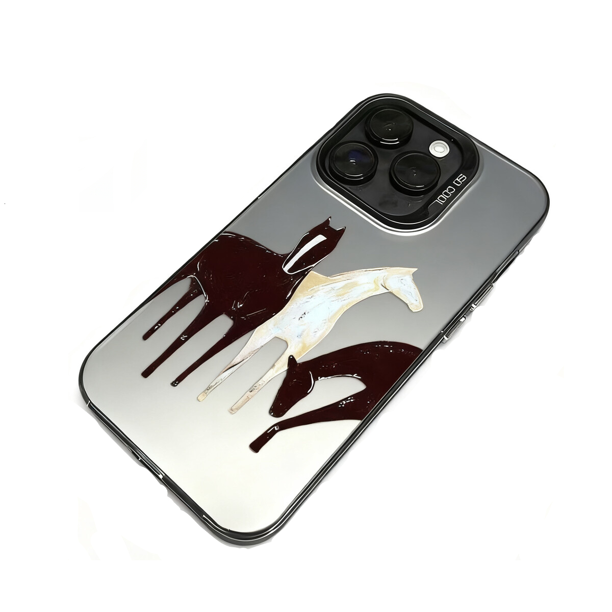 Three Horses Phone Case Compatible iPhone 17/16 /15 Pro Max New Personalized Protective Cover iPhone 14 Pro 13 12