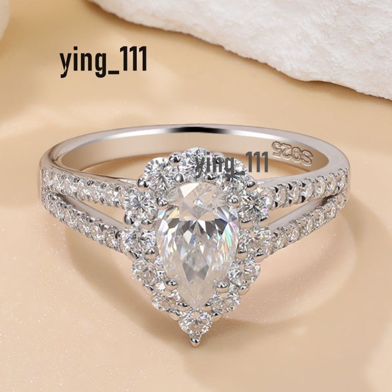 Luxury Women Ring Jewelry 925 Sterling Silver 1ct Moissanite Diamond Ring Fashion Silver Jewelry Anniversary Gift Bridal Ring Pass Tester
