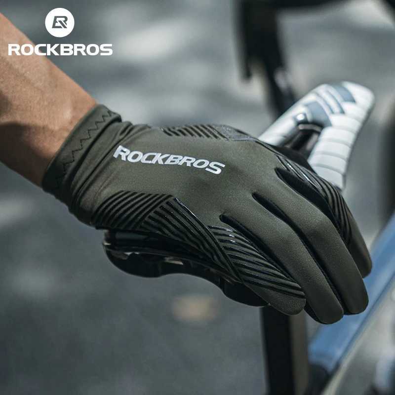 ROCKBROS Cycling Gloves Spring Summer Gloves Touch Screen Anti-slip Breathable MTB Road Bike Running Fitness Gym Motor GlovesC250412