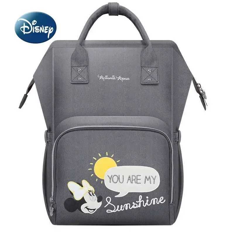 Disney New Diaper Bag Backpack Luxury Brand Original Baby Diaper Bag Cartoon Embroidery Baby Diaper Bag Backpack High QualityXJ250412