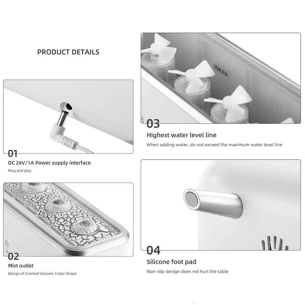 300ml Dynamic Dancing Jellyfish Air Humidifier 5 Nozzles Colorful Lighting Aromatherapy Diffuser 2 Mist Modes For Home Office Y251113