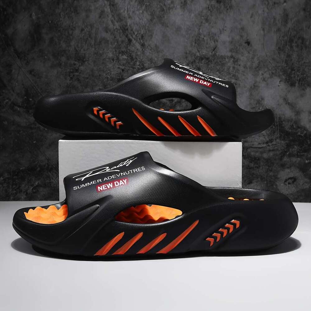 Men slippers designer Trendy Colour Block Open Toe Breathable Slipper Comfy Non Slip Casual Durable EVA Slides for Men's Outdoor Activities
