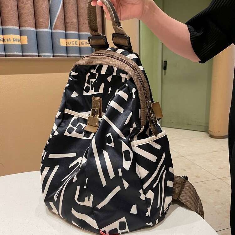 Bags Trendy Brand For Women New Geometry Fashion Leisure Travel Oxford Cloth Women's Backpack