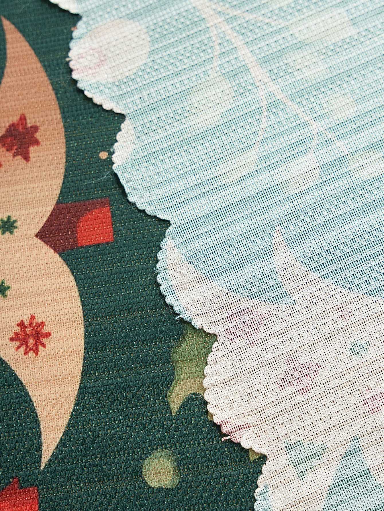 Christmas American Style Christmas Tree Print Tablecloth Green Background Christmas Party Tablecloth Non-Slip Decorative Dining Table Deco Y251113