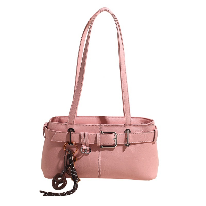 2025S Designer Women S Bag Small Korean Style Armpit Women S Commuting Belt Buckle Bag Fashionable And Stylish Shoulder Strap Tote Bag