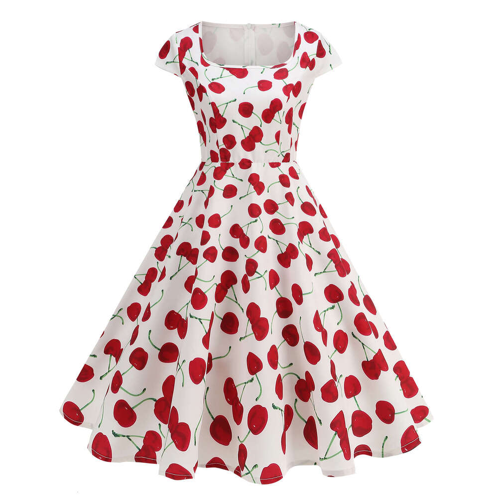 Designer Women Printed Short Sleeved 2025 Summer New Elegant Dress 10AA