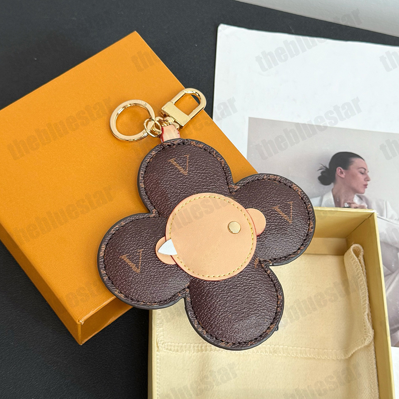 Leather Bag Charm Designer Keychain Charm Key Women Letter Lanyard Classic Exquisite Luxury Key Chain Popular Brown Denim Gold Metal CRD2511133