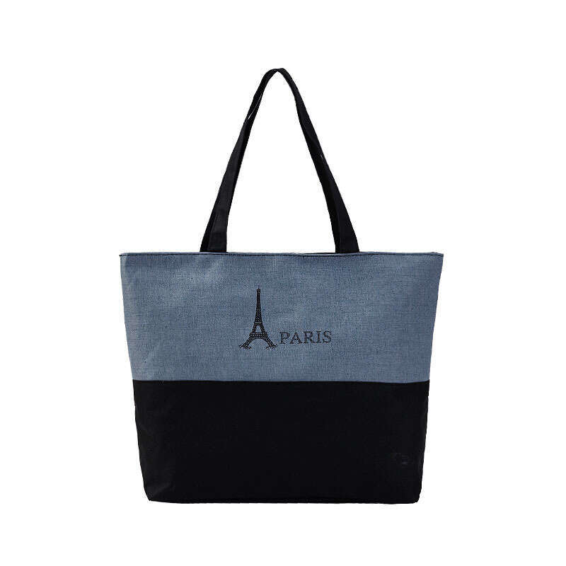 Canvas casual canvas handbag, shopping bag, large capacity women's cartoon tote bag