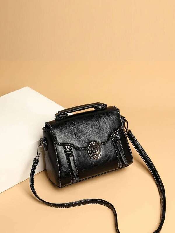 Straight cross women's 2025 new trendy handbag bill of lading shoulder versatile fashionable small square bag