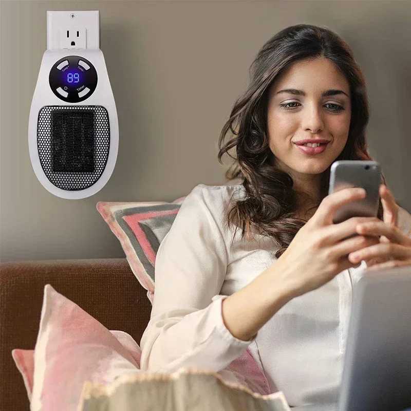Portable Electric Heater Mini Radiator Plug in Wall Home Appliance with Remote Control Fast Heating Hand Warmer for Room Desktop Y251113