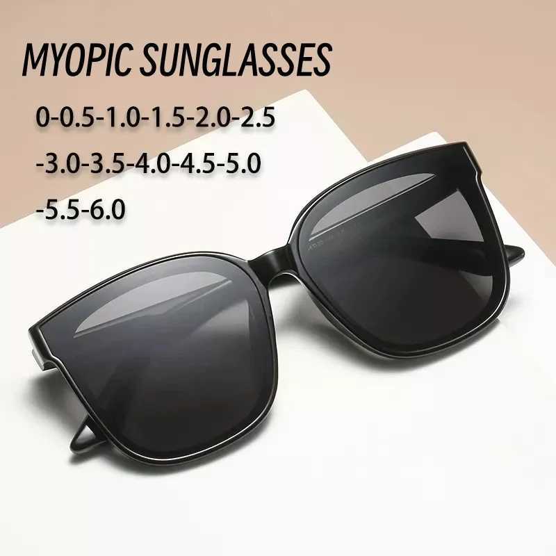 2022 Polarized Myopia Sunglasses for Men Luxury Cat Eye Frame Prescription Sunglasses Classic Transparent Near Sight EyewearC250412