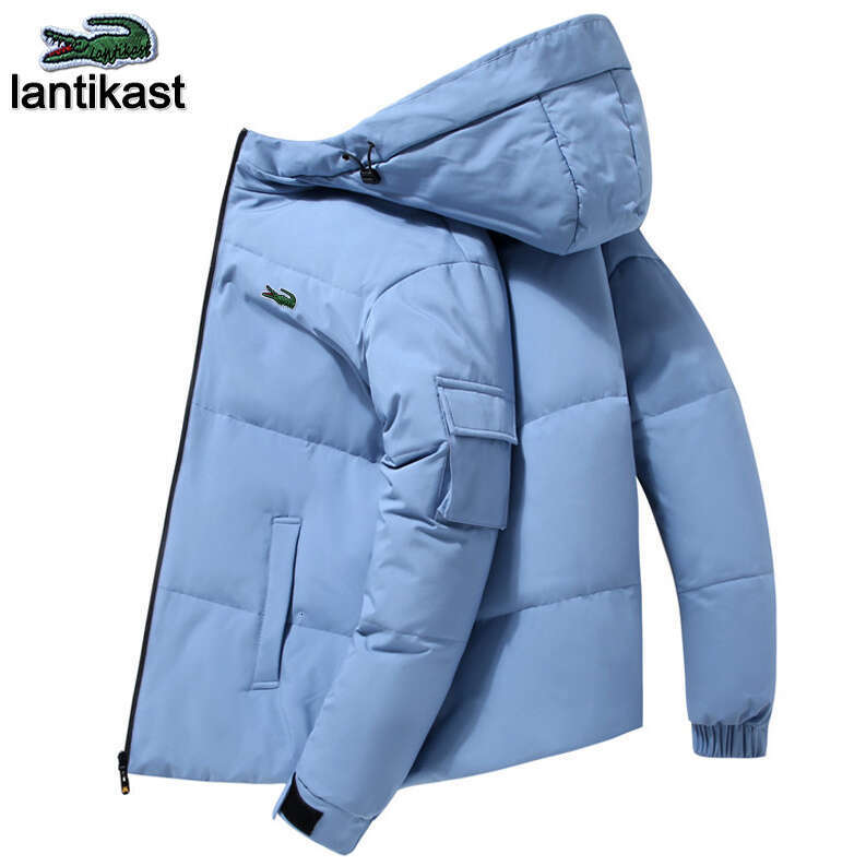 Noble Crocodile White Duck Hooded Thickened Warm Cotton Coat 2022 designer handbag New Winter Short Down Jacket for Men