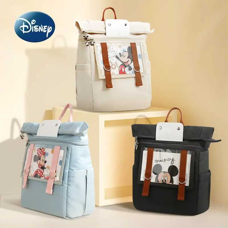 Disney Mickeys Original New Diaper Bag Backpack Luxury Brand Diaper Bag Large -capacity Multi -function Cartoon Baby Diaper BagXJ250412