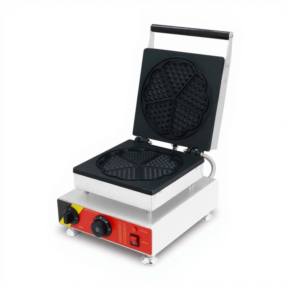 Commercial Use Electric Love Heart Shaped Waffle Maker 110v 220v Cartoon Waffle Heart Machine Iron Baker Making Pan