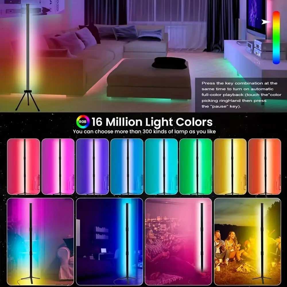 RGB LED Floor atmosphere light dimmable controlled Smart APP Standing indoor corner standing USB Power RGB LED Decor Dimmable W251112