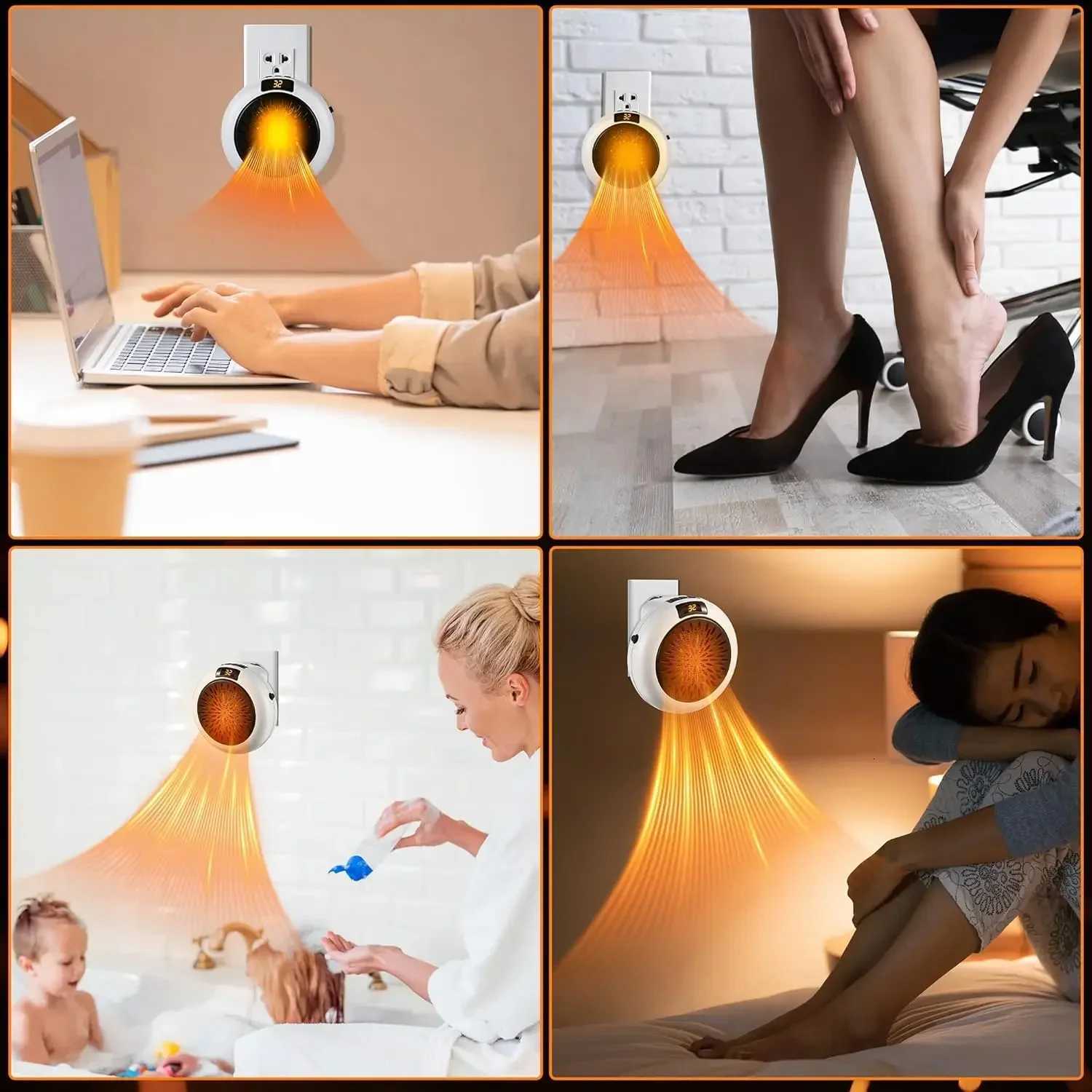 Mini Circular Heater Portable Wall Mounted Desktop Two Electric Heaters Safe Energy Saving Intelligent Constant Temperature Y251113