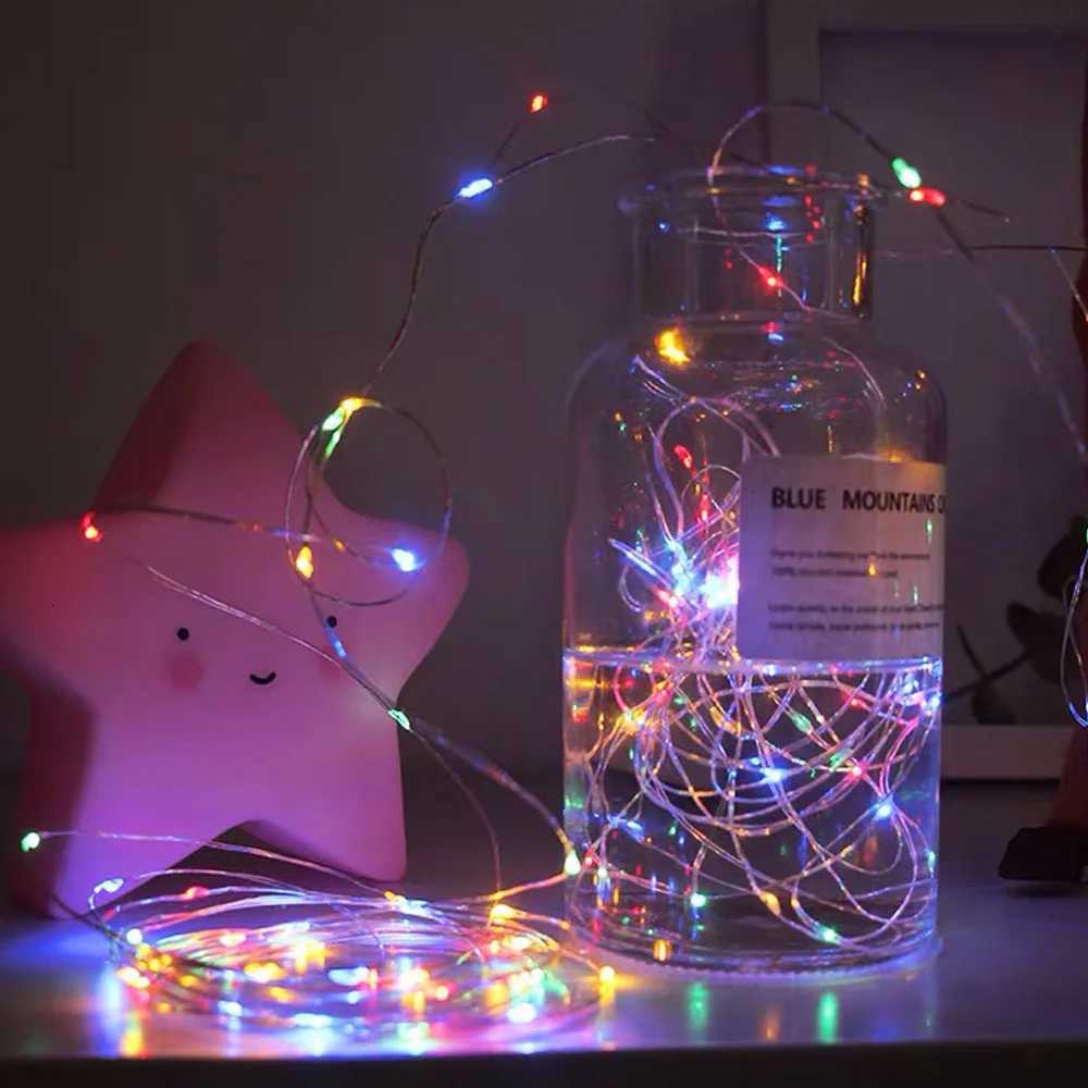 Waterproof Fairy Light Copper Wire LED String lights Battery Powered 1M 2M 3M Garland Christmas Wedding Party Decoration Lamp M251113