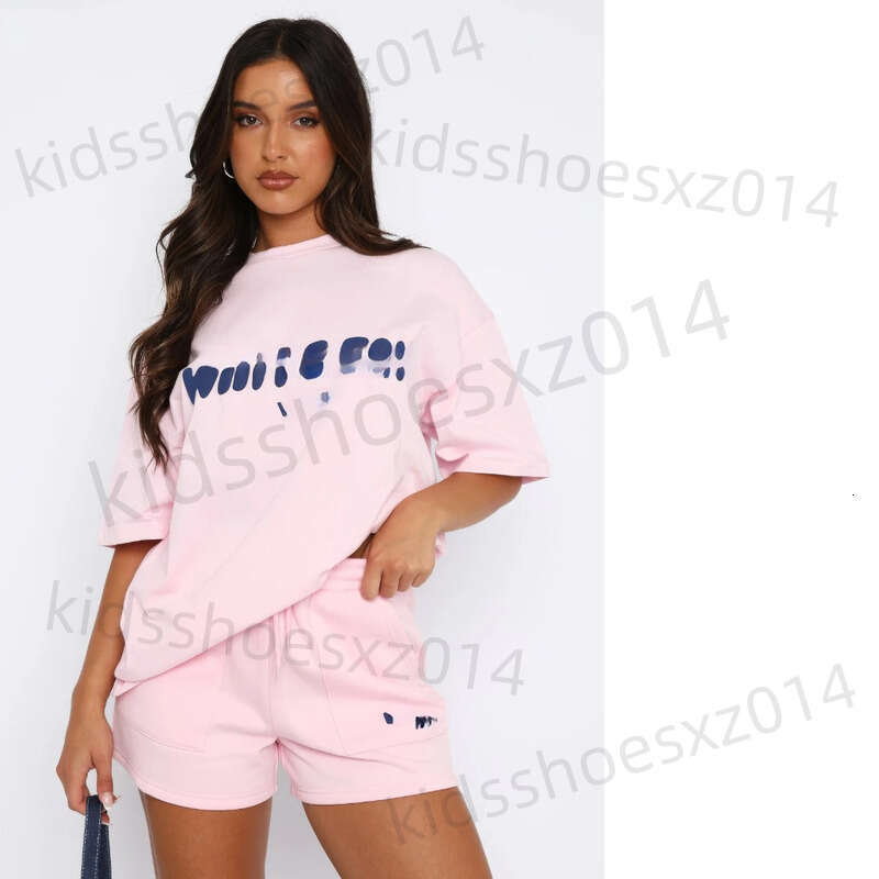 Coat White Foxset Hoodie White Fox European And American Spring Autumn New T-shirt Set Fashion Sports Short Sleeve Pullover Shorts Two Piece Kids Clothes Size S-xxl