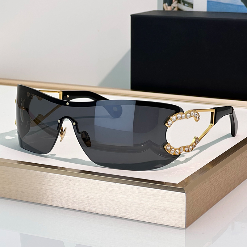 Designer Womens Sunglasses Fashion Metal And Diamond Y2K Eyewear 9579 Luxury Sunglasses Outdoor Goggles UV400 Protection Glasses With Box