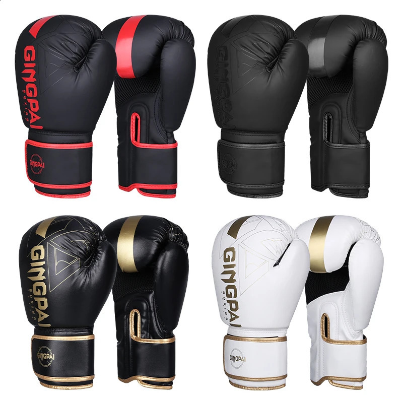 Professional 68101214oz Boxing Gloves PU Muay Thai MMA Profession Kickboxing Adults Sandbag Training Gloves Equipment 250410