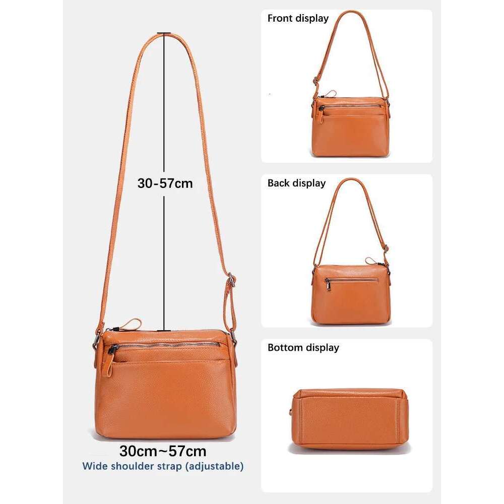 Zency 2025 New Women Handbag First Layer Leather Large Crossbody High Quality Ladies Shoulder Bag Satchels For Commute Shoppers