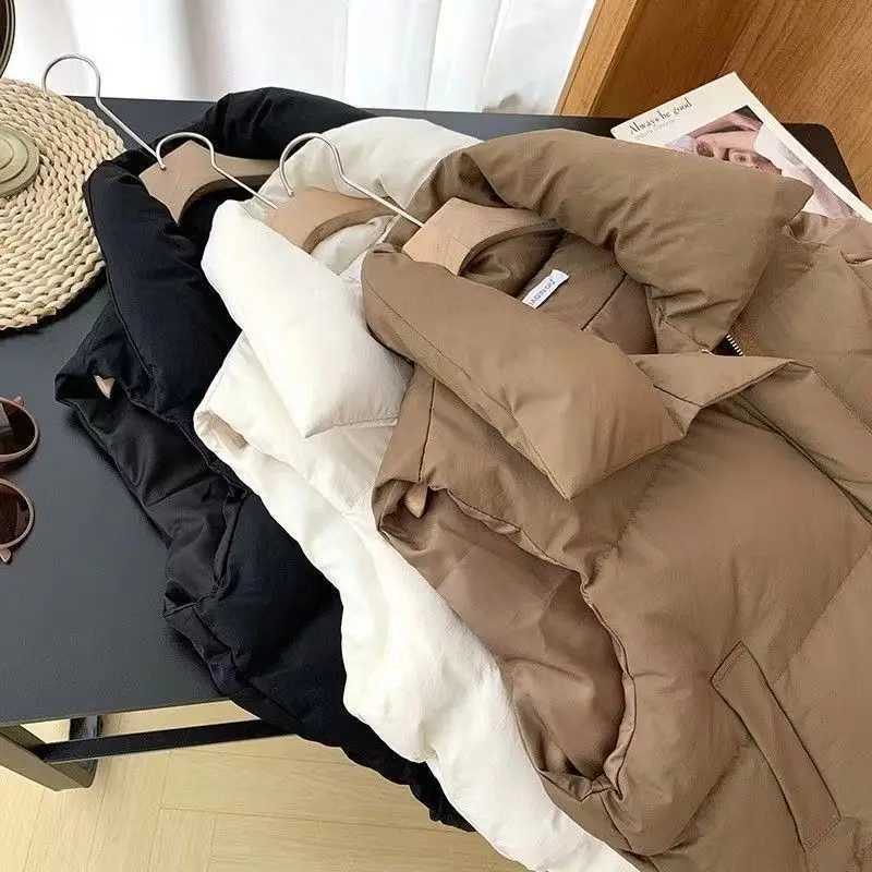 Autumn/winter Women Thickened Warm Vest Casual Sleeveless Solid Cotton-padded Parkas Keep Warm Hem Drawstring Vest Outerwear C251112