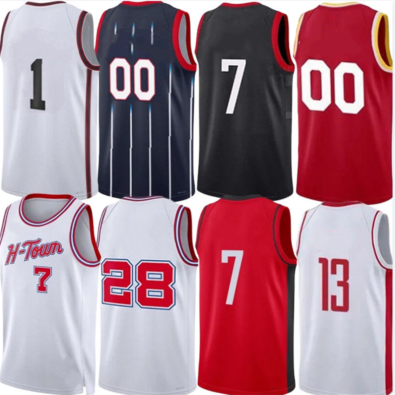 Rocket Basketball Jerseys Kevinn Durant Amen Thompson Alperen Sengun Tari Eason Reed Sheppard Jabari Smithh jr. Fred VanVleet Clint Capela Steven Adams City Jersey