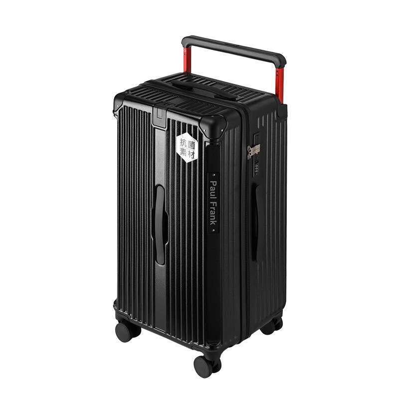 Middle Size Trolley Case Wide Handle Large Capacity Lage USB Charging Port Design Cup Holder Travel Suitcase