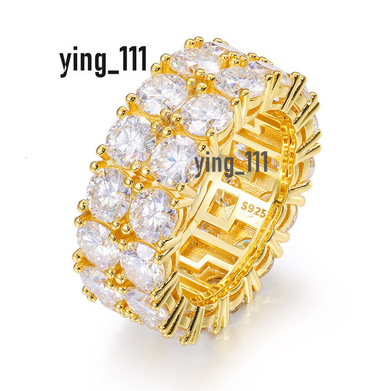 Allergic Free 925 Sterling Silver Bling VVS Moissanite Diamond Ring for Men Women Fashion Jewelry Gift Size 6-12