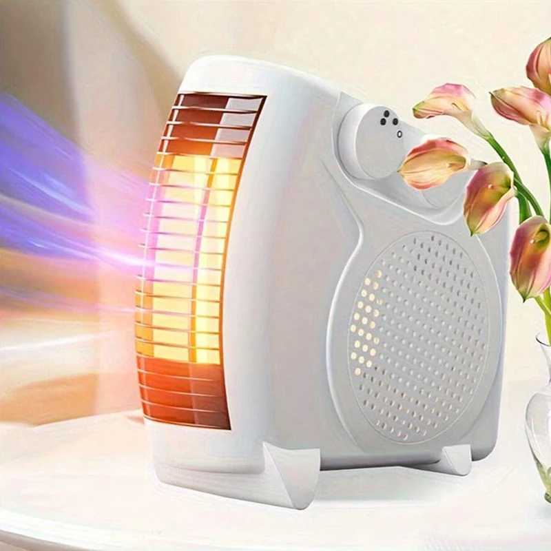 220V Winter Warmer Household Desktop Electric Heater Fan 3 Gear Adjustable Warm Air Blower Ripple Heating Machine Bedroom Office Y251113